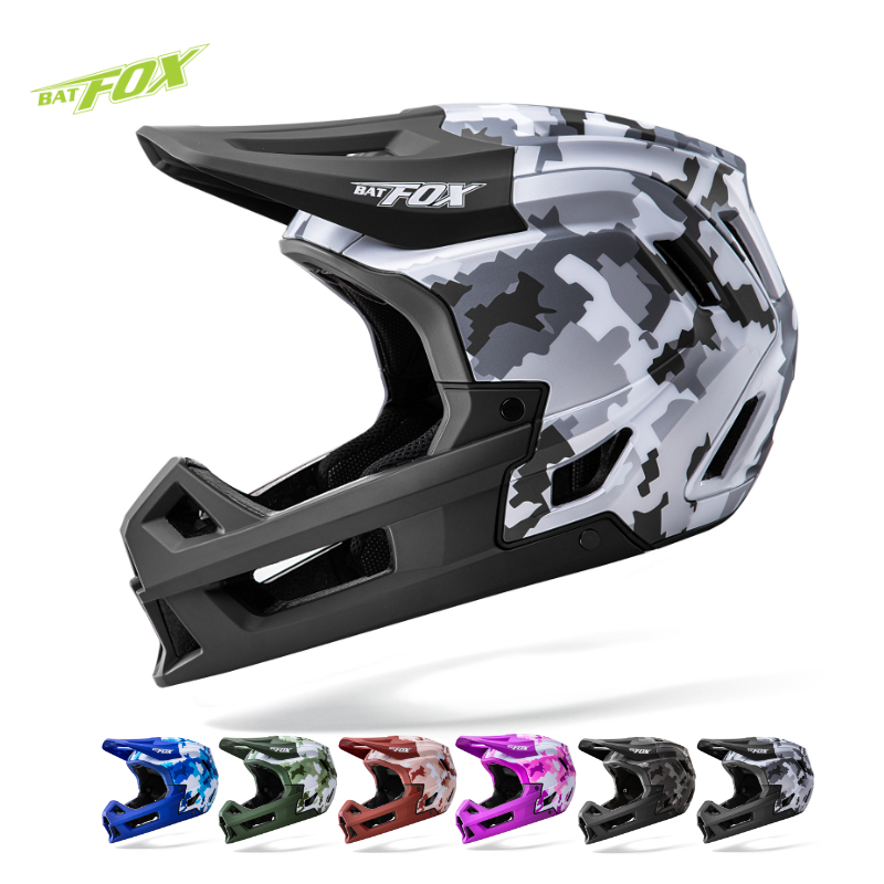 Mountain Biking Full Face Helmet - BATFOX New Adult Full Face Bike
