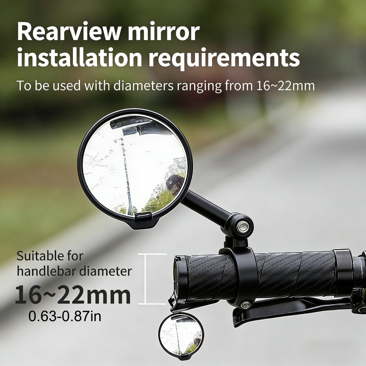 Mountain Biking Definition - Outdoor bicycle rearview mirror, high-definition reflective