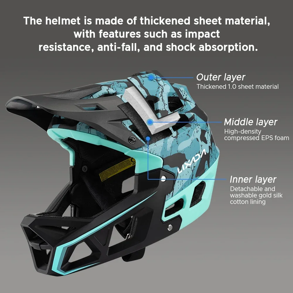 Mountain Bike Safety Cycling G - огляд і ціна Mountain Biking Full Face Helmet
