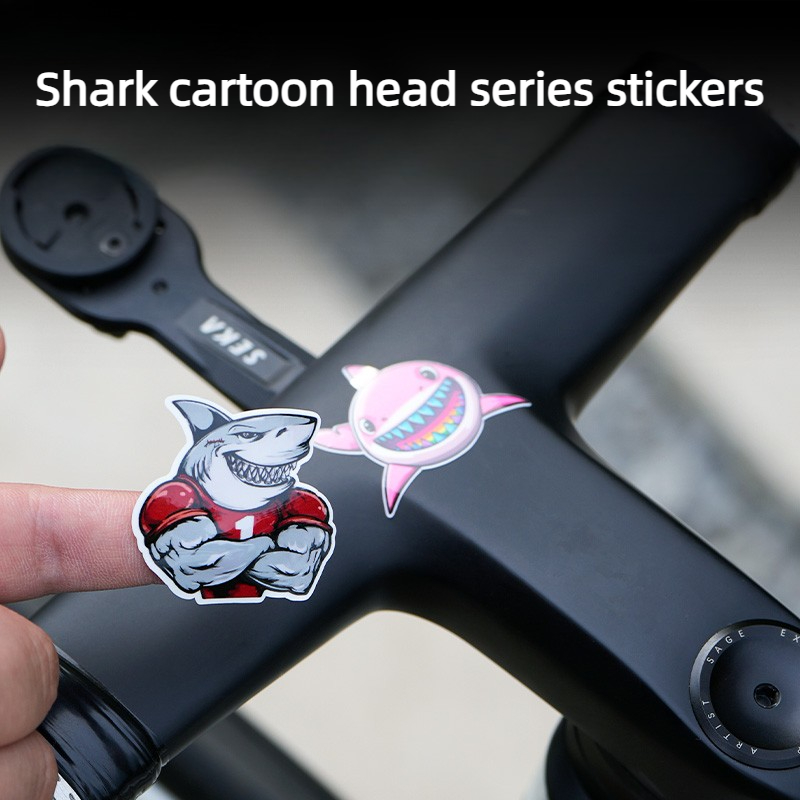 Cartoon Shark Bicycle Stickers - огляд і ціна Mountain Biking Quotes