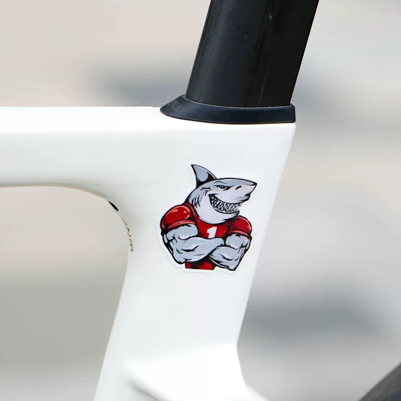 Cartoon Shark Bicycle Stickers - огляд і ціна Mountain Biking Quotes