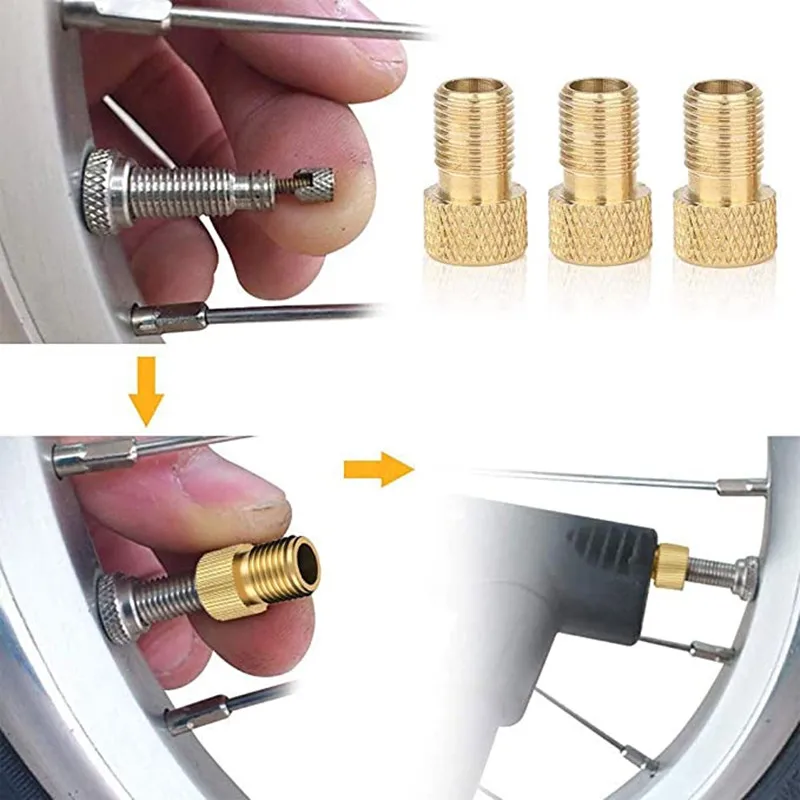 10PCS bicycle valve adapter ca - огляд і ціна Mountain Biking In French
