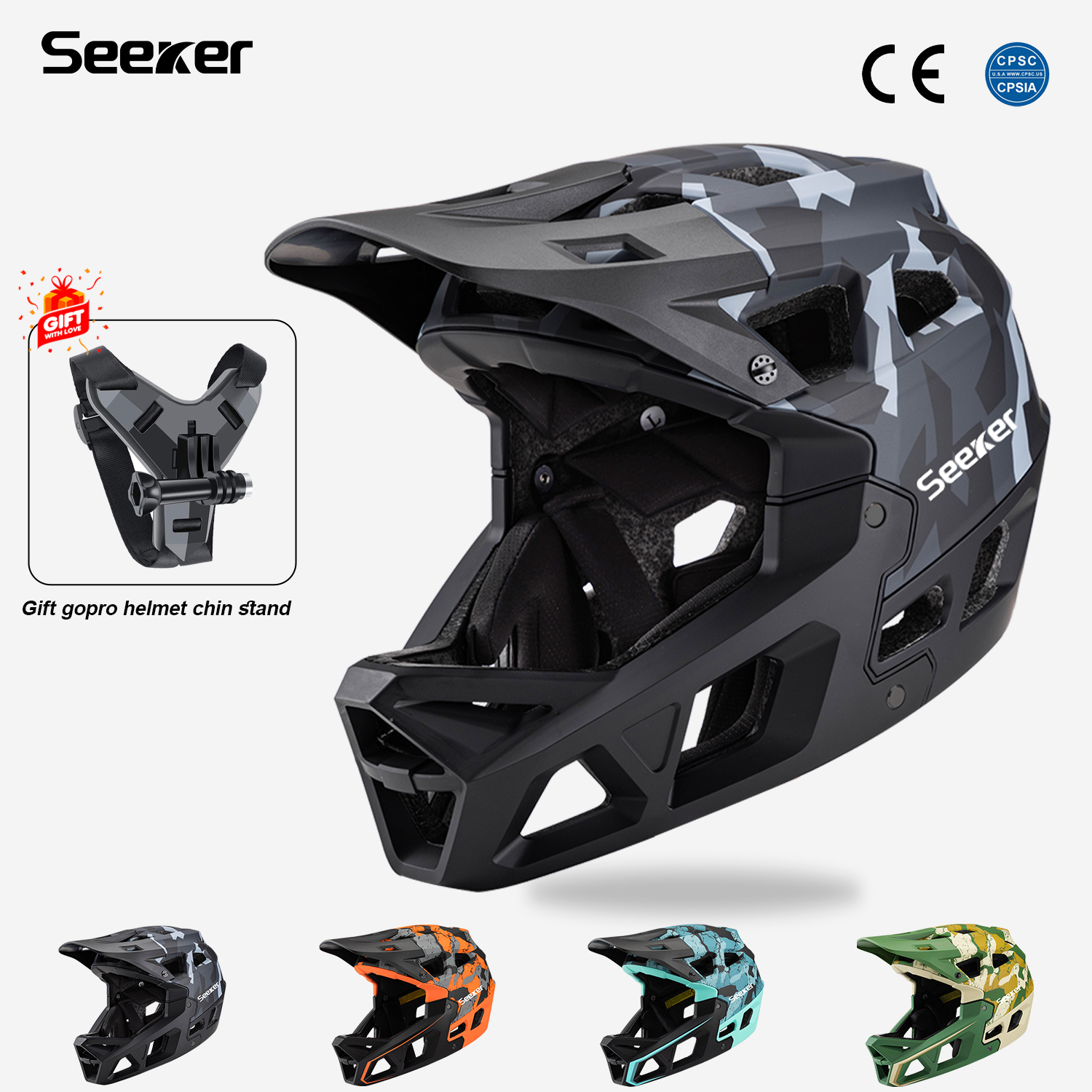 SEEKER Adult Off-Road Riding F - огляд і ціна Mountain Biking Full Face Helmet