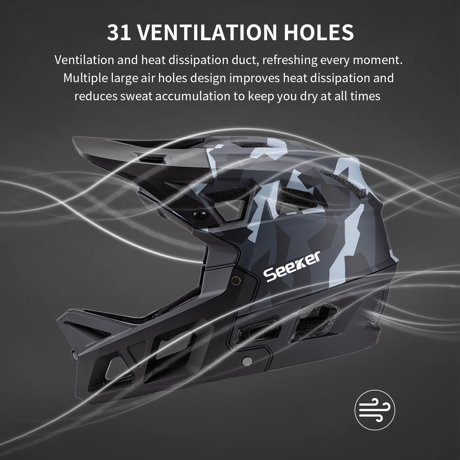 SEEKER Adult Off-Road Riding F - огляд і ціна Mountain Biking Full Face Helmet