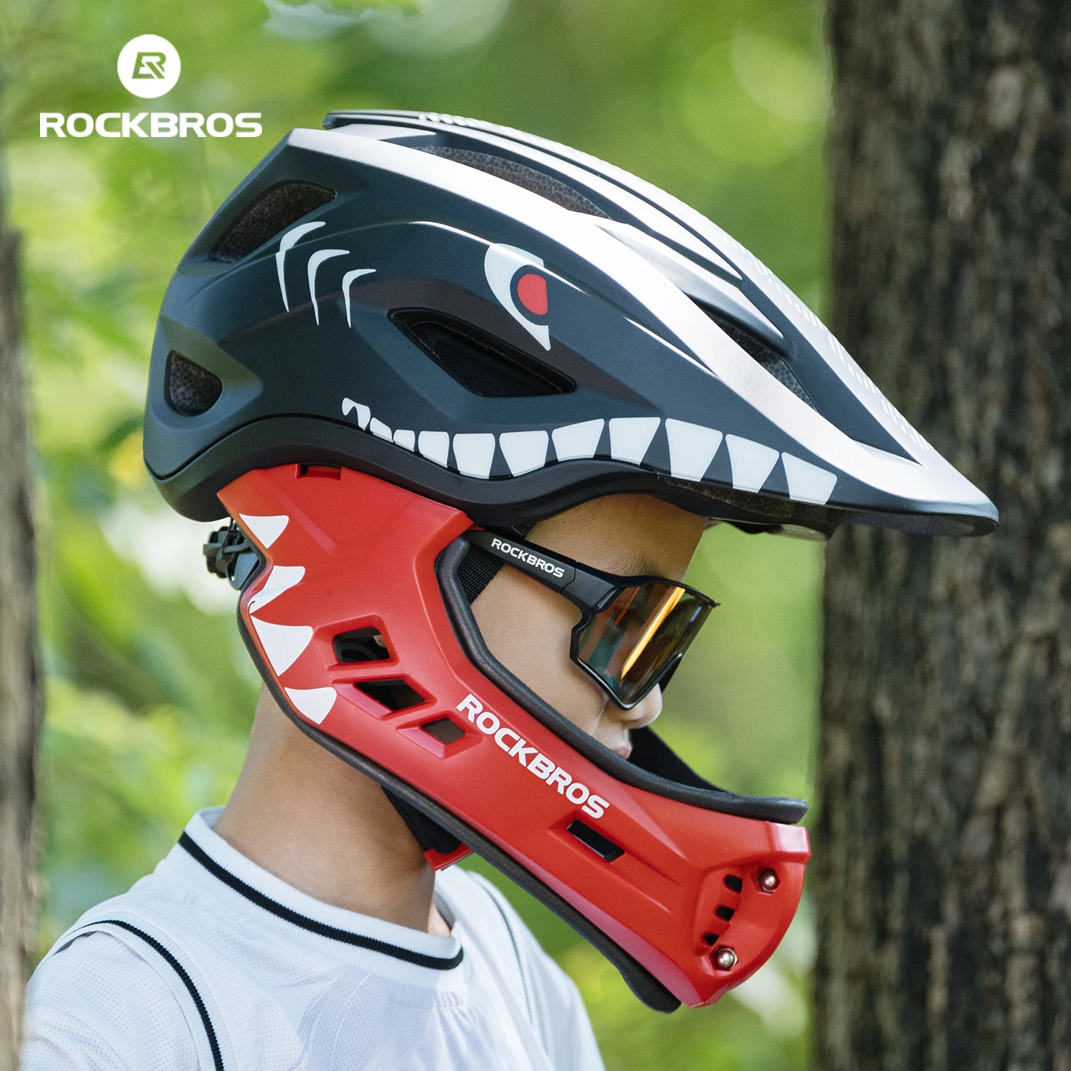 ROCKBROS Child Cycling Helmets - огляд і ціна Mountain Biking Full Face Helmet