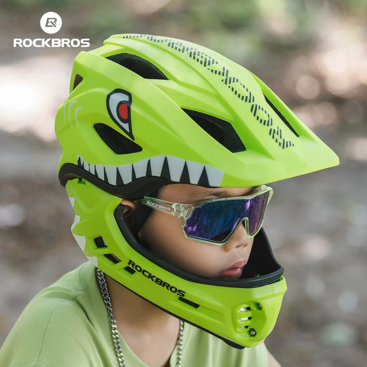 ROCKBROS Child Cycling Helmets - огляд і ціна Mountain Biking Full Face Helmet