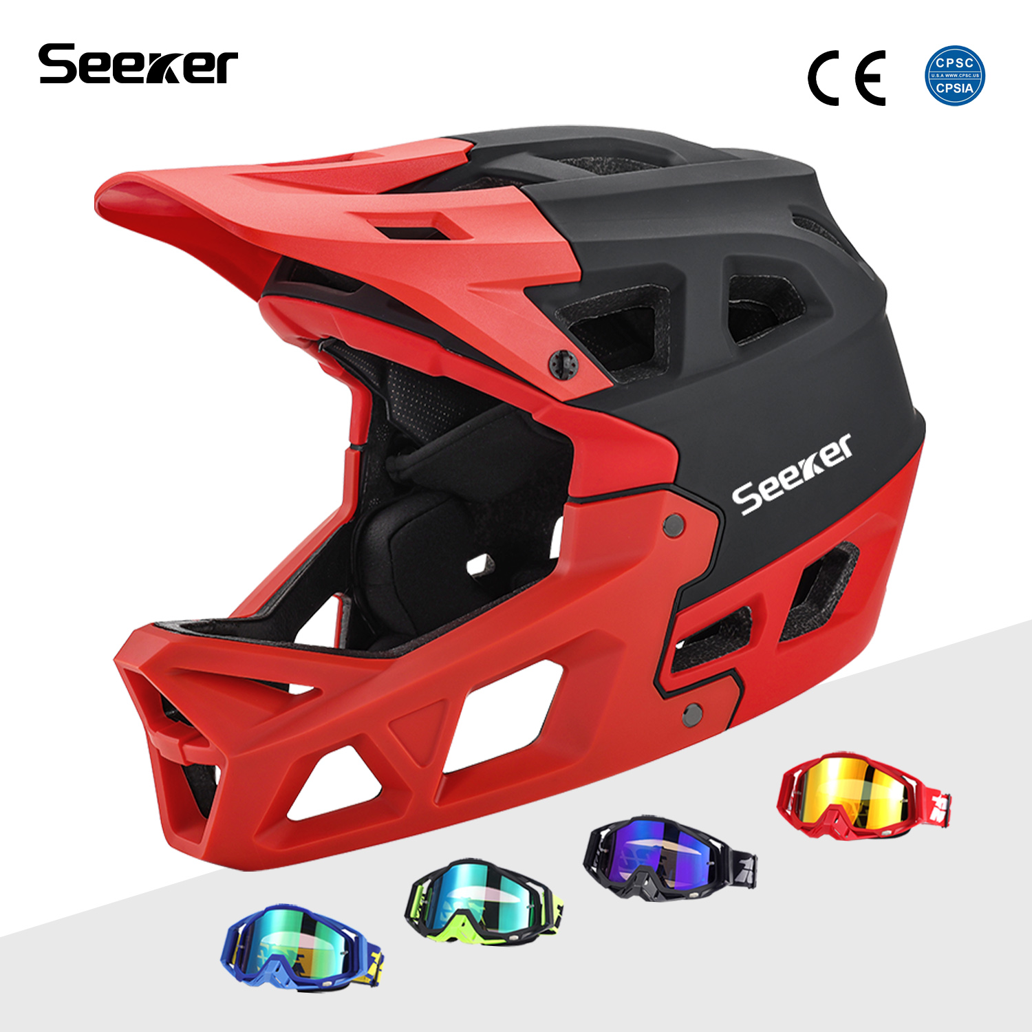 Seeker bicycle off-road full-f - огляд і ціна Mountain Biking Full Face Helmet