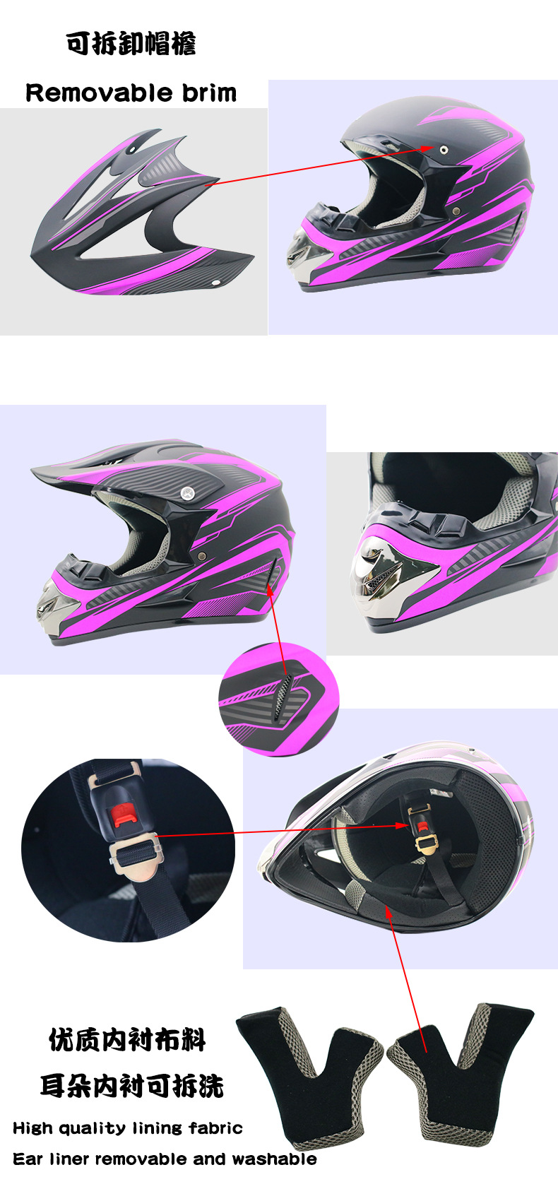 2019 New Flip Up Motorcycle He - огляд і ціна Mountain Biking Full Face Helmet